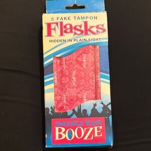 Pink Fake Tampon Flasks